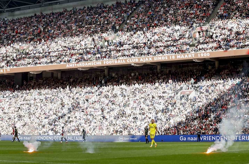Yarıda kalan Ajax-Feyenoord maçı, seyircisiz tamamlanacak