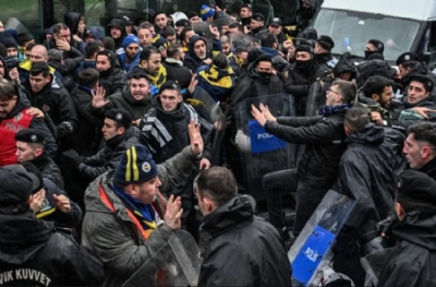 Derbi öncesinde gerginlik yaşandı! İstenmeyen görüntüler