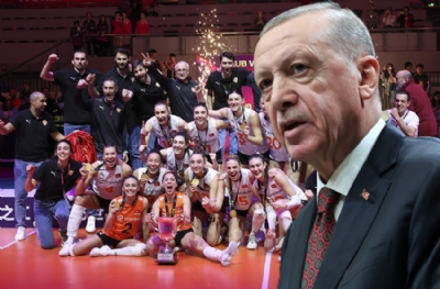 Cumhurbaşkanı Erdoğan, Eczacıbaşı Dynavit ve VakıfBank'ı kutladı