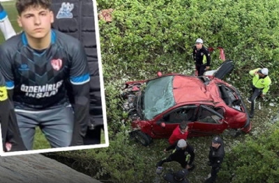 Genç futbolcu 140 km hızla giderken yaptığı kazada hayatını kaybetti