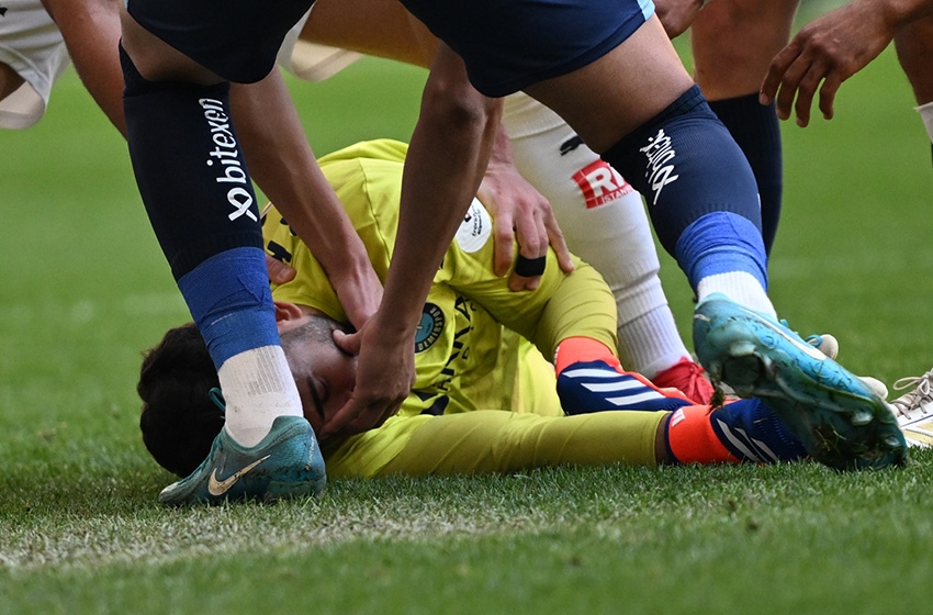 Süper Lig maçında korkutan anlar