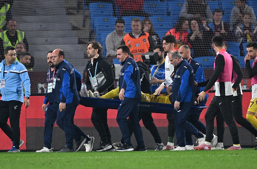 Trabzonspor maçında şok sakatlık